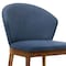 Armen Living Juno Blue Fabric and Walnut Wood Dining Side Chairs, PK2 LCJNSIWABLU - alternate 2
